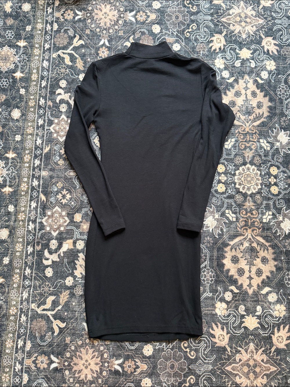 Black Long Sleeve Turtleneck Dress